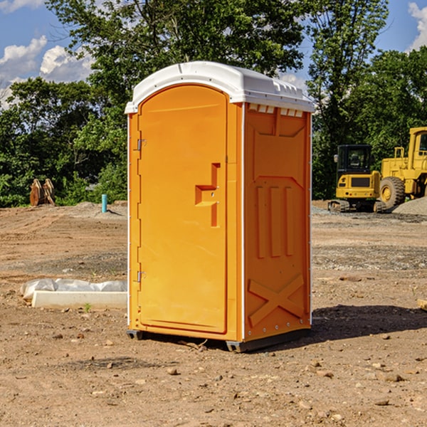 can i customize the exterior of the porta potties with my event logo or branding in Tennyson IN